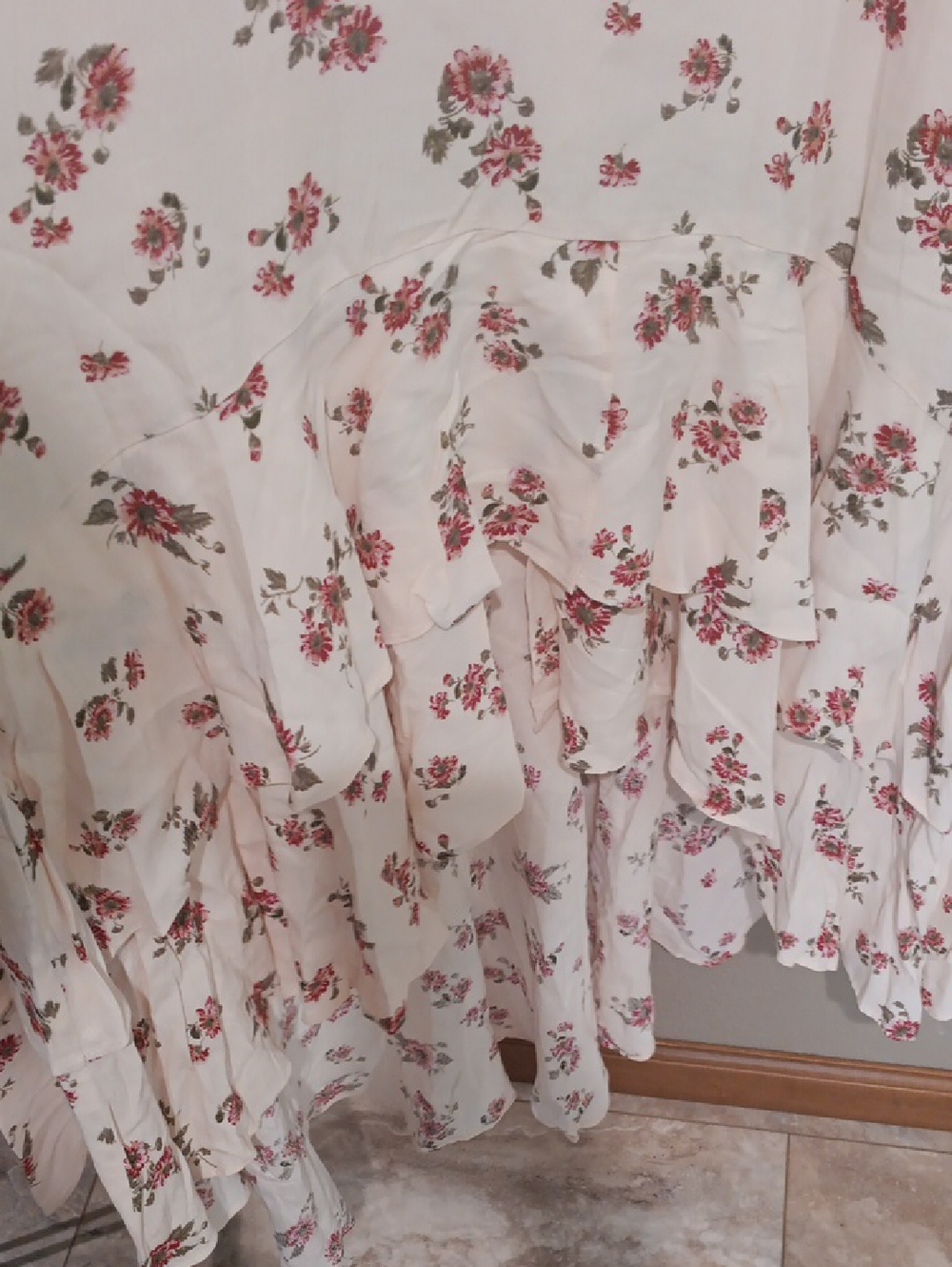Vici White Dress with Pink and Cream Floral Print - Picture 2 of 7
